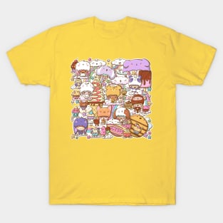 Cute animal kids and cupcake animals T-Shirt